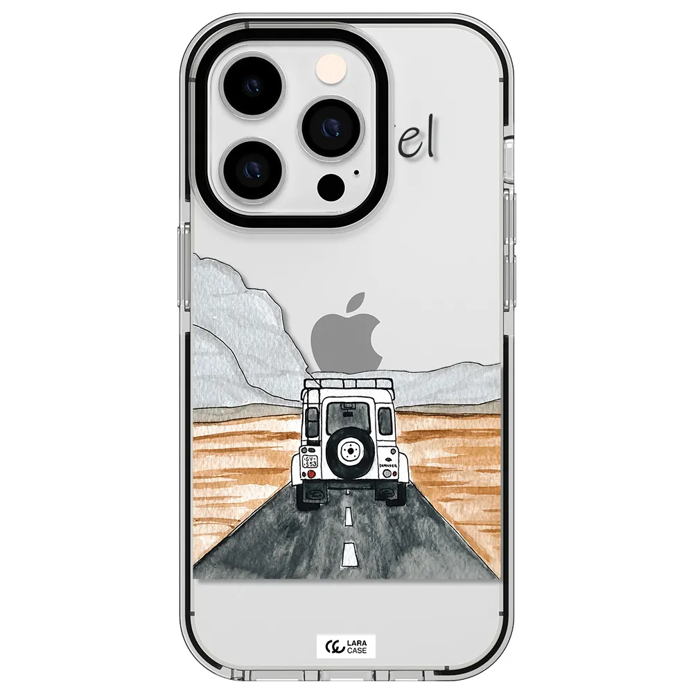 Off-Road Travel Apple iPhone 14 pro impact black border Case