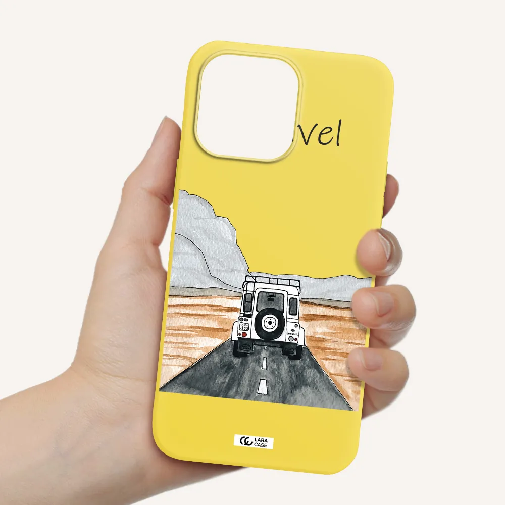 Off-Road Travel Apple iPhone 14 pro max Silicone canary yellow Case