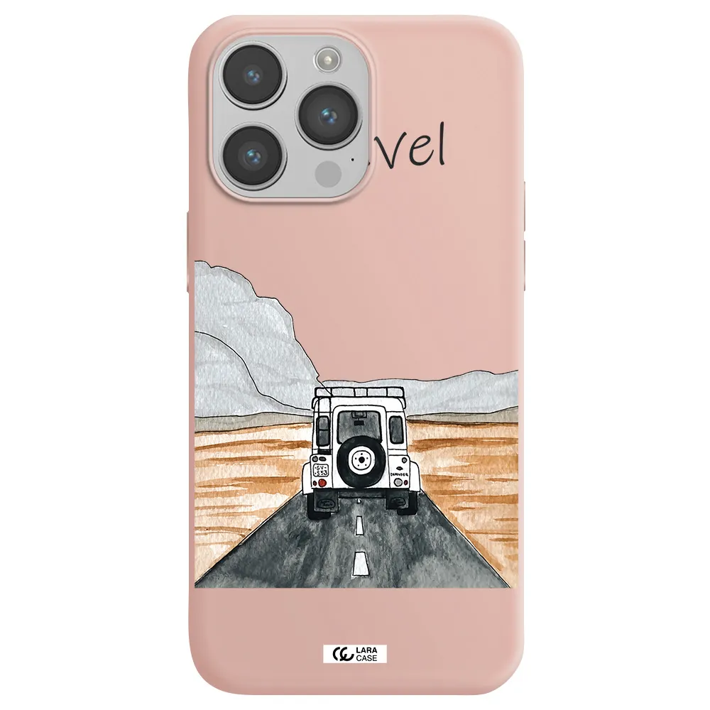 Off-Road Travel Apple iPhone 14 pro max Silicone pastel pink Case