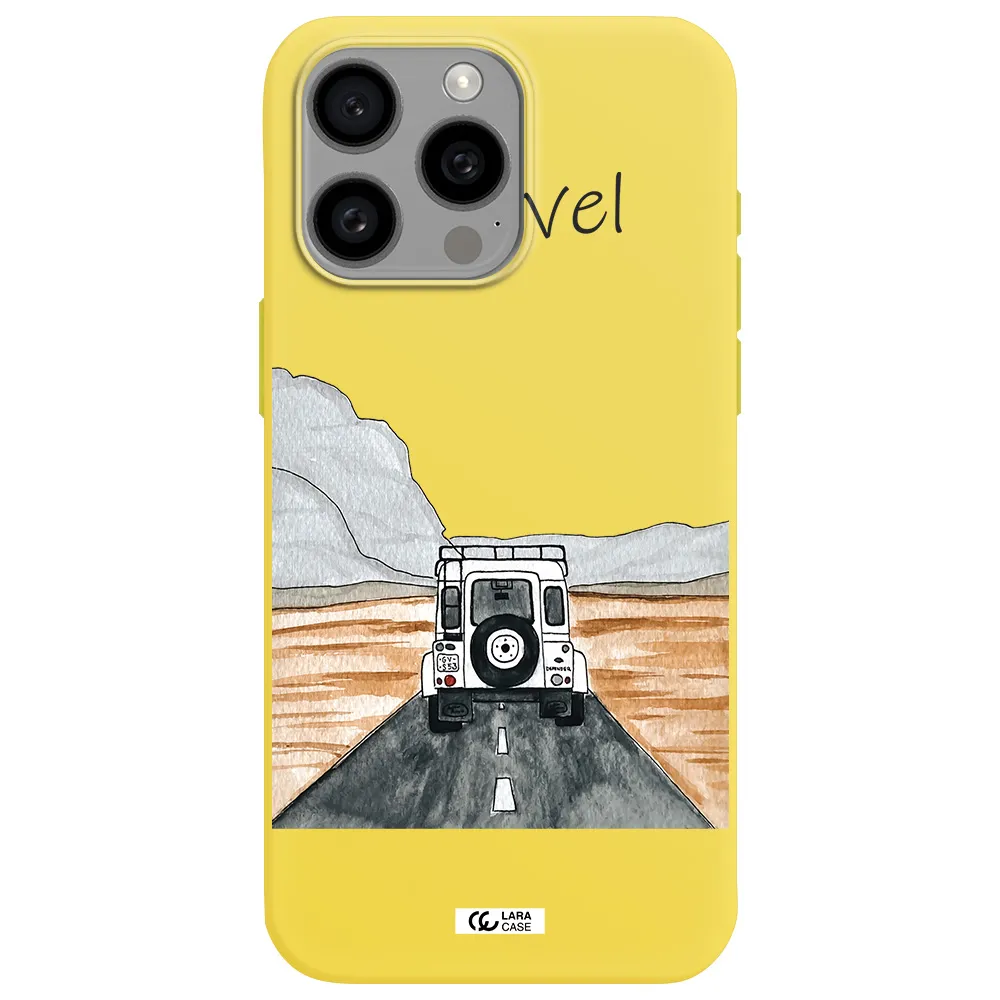 Off-Road Travel Apple Iphone 15 Pro max Silicone canary yellow Case
