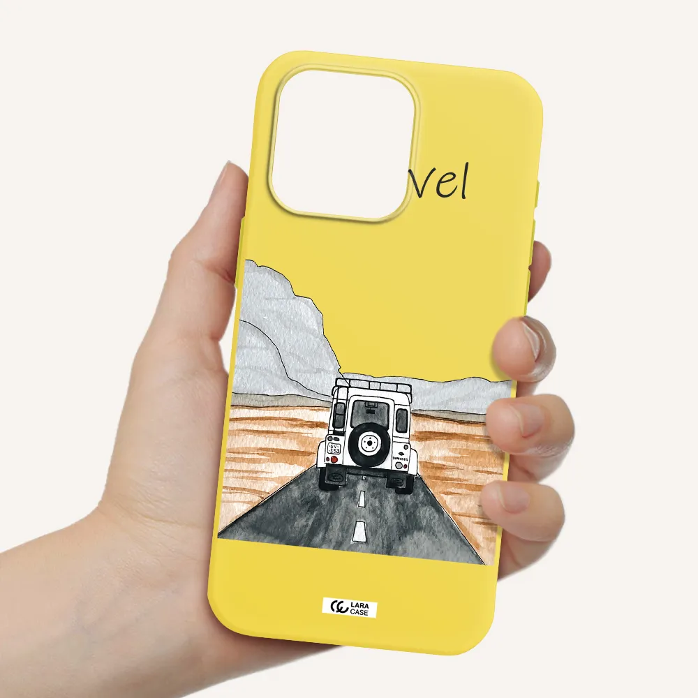 Off-Road Travel Apple Iphone 15 Pro max Silicone canary yellow Case