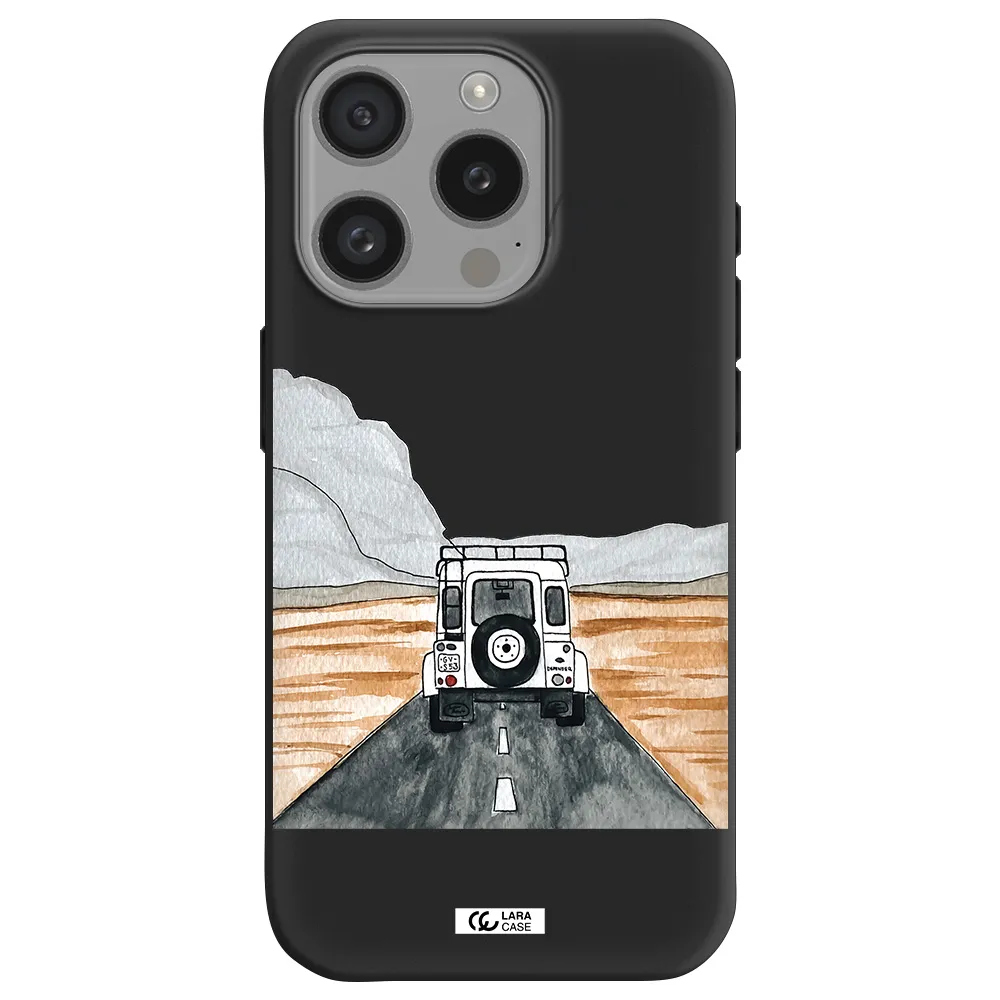 Off-Road Travel Apple Iphone 15 Pro Silicone Black Case