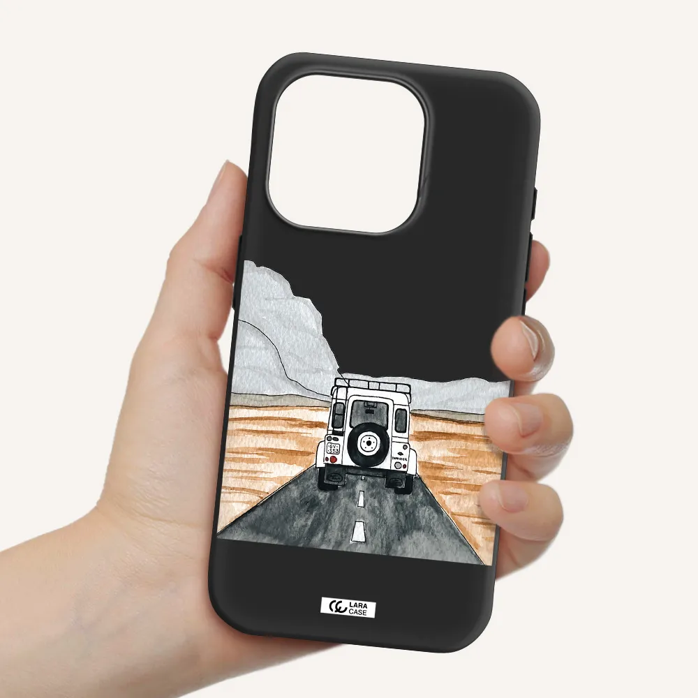 Off-Road Travel Apple Iphone 15 Pro Silicone Black Case