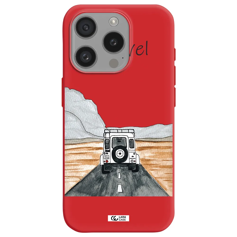 Off-Road Travel Apple Iphone 15 Pro Silicone Imperial Red Case