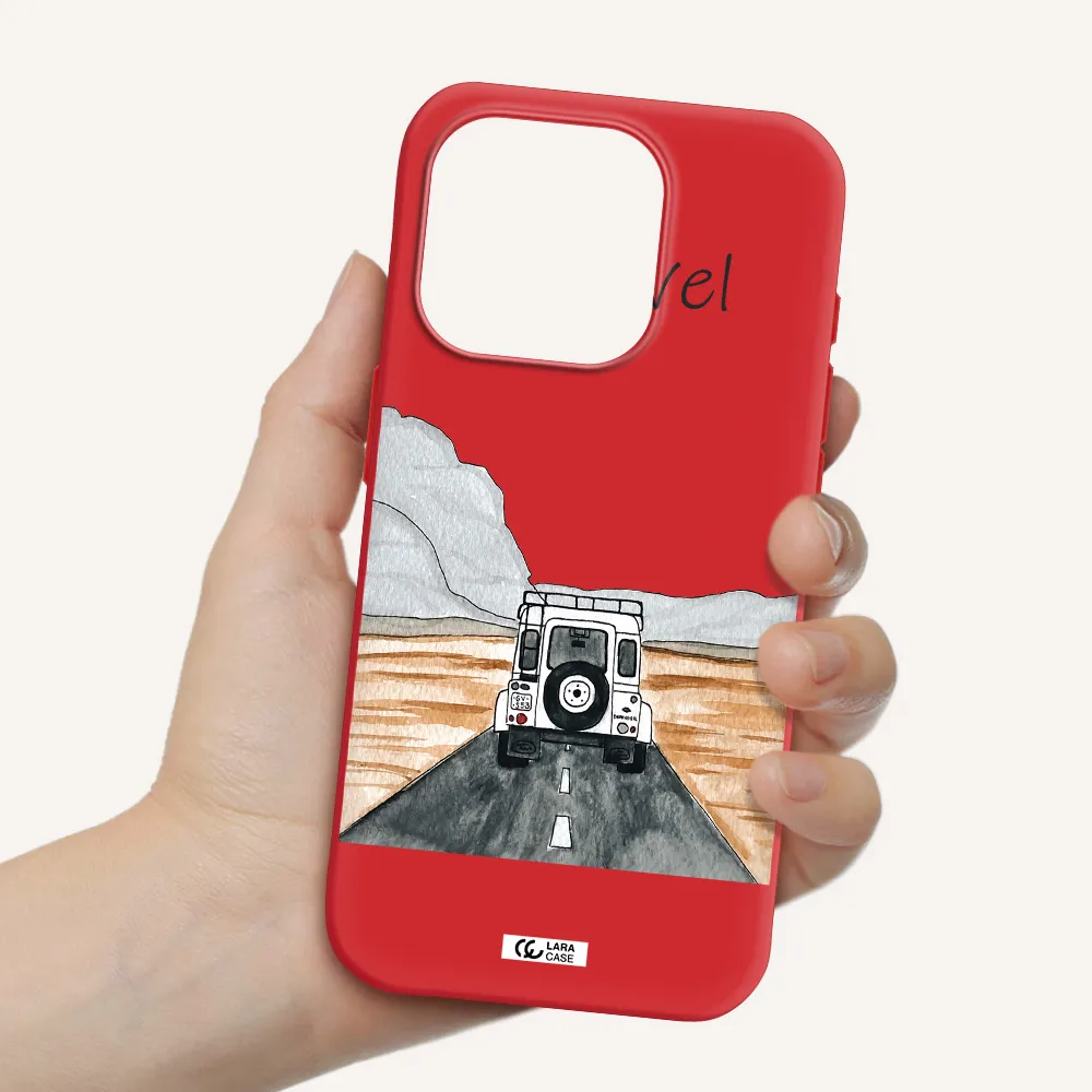Off-Road Travel Apple Iphone 15 Pro Silicone Imperial Red Case