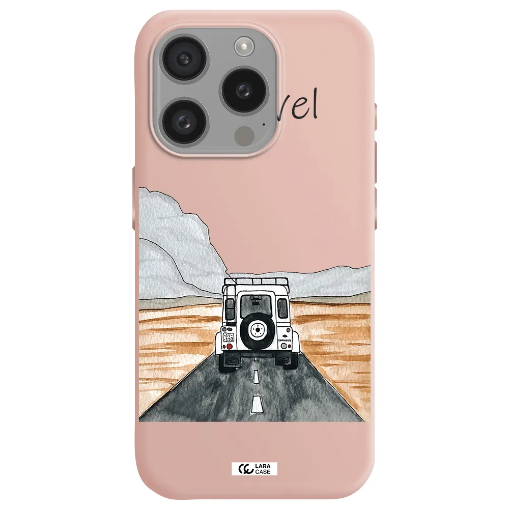 Off-Road Travel Apple Iphone 15 Pro Silicone Pastel Pink Case