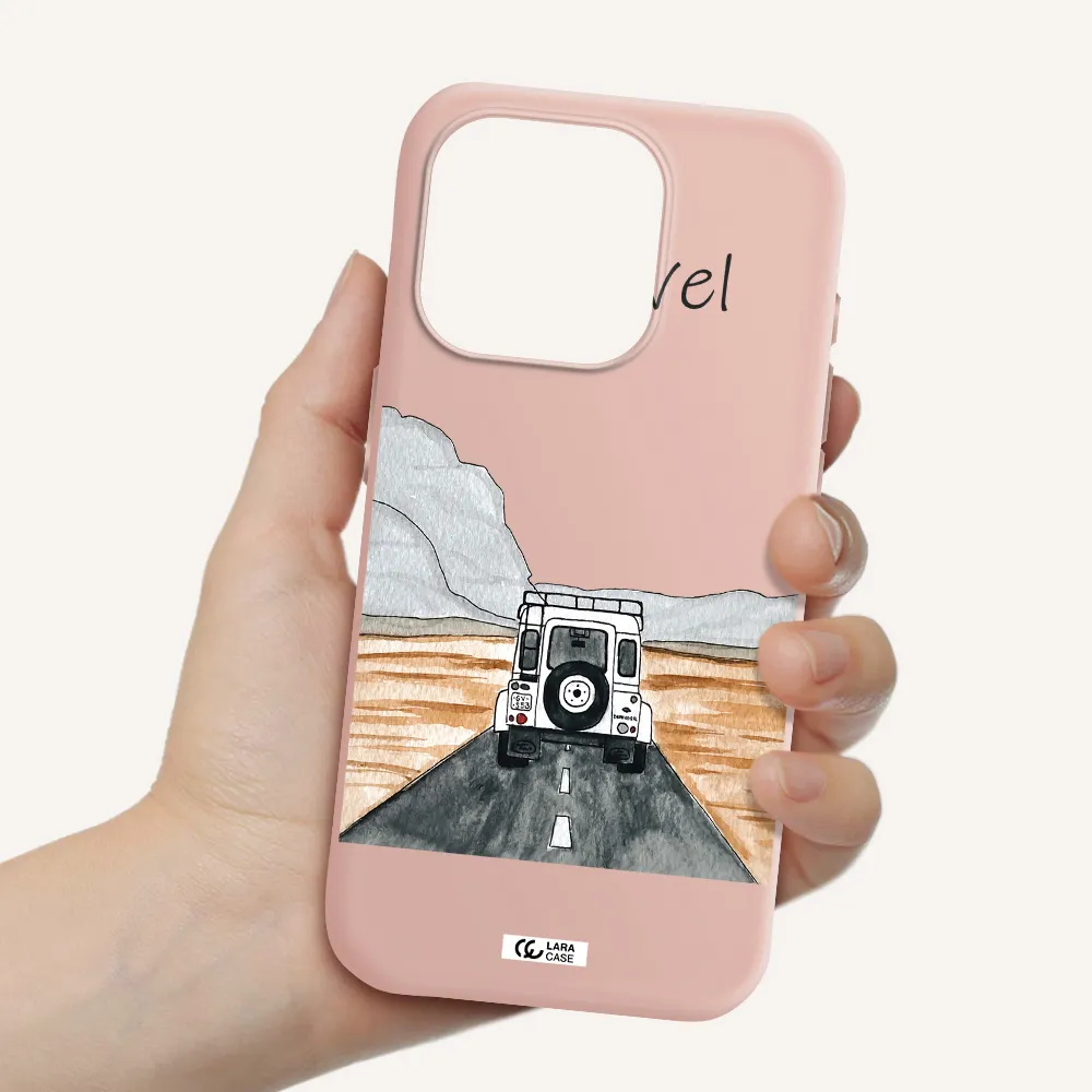 Off-Road Travel Apple Iphone 15 Pro Silicone Pastel Pink Case