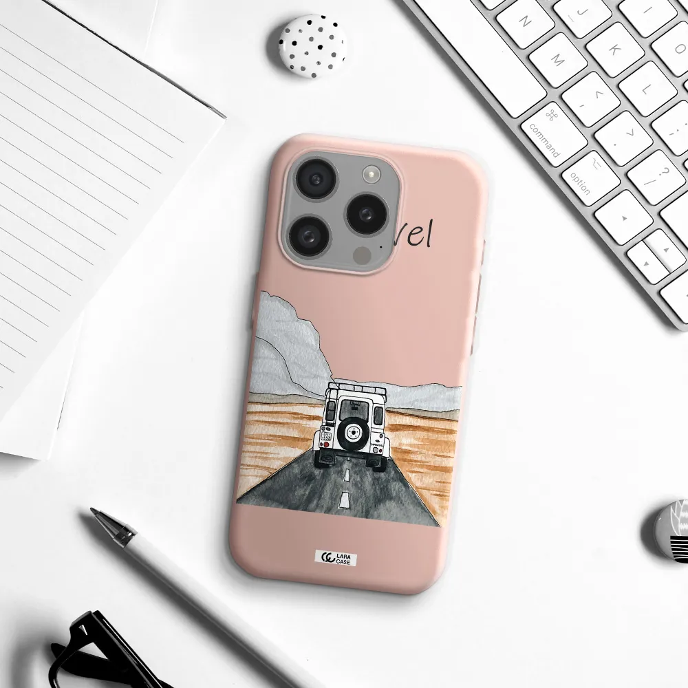 Off-Road Travel Apple Iphone 15 Pro Silicone Pastel Pink Case