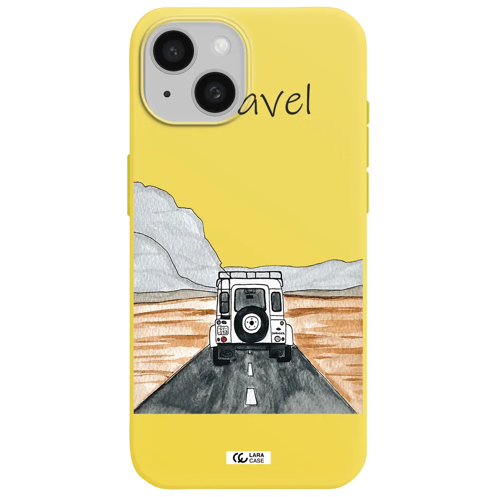 Off-Road Travel Apple iPhone 15 Silicone canary yellow Case