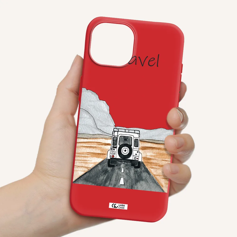 Off-Road Travel Apple Iphone 15 Silicone Imperial Red Case