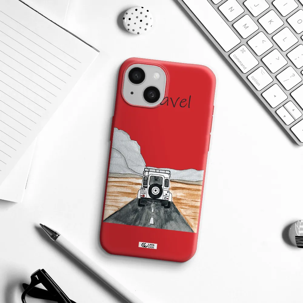 Off-Road Travel Apple Iphone 15 Silicone Imperial Red Case