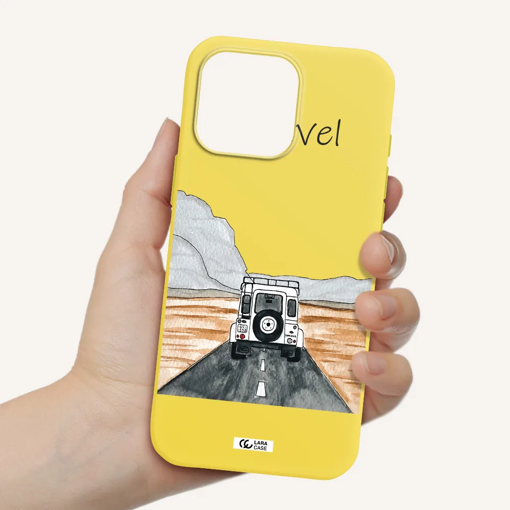Off-Road Travel Apple Iphone 16 Pro Max Silicone Canary Yellow Case