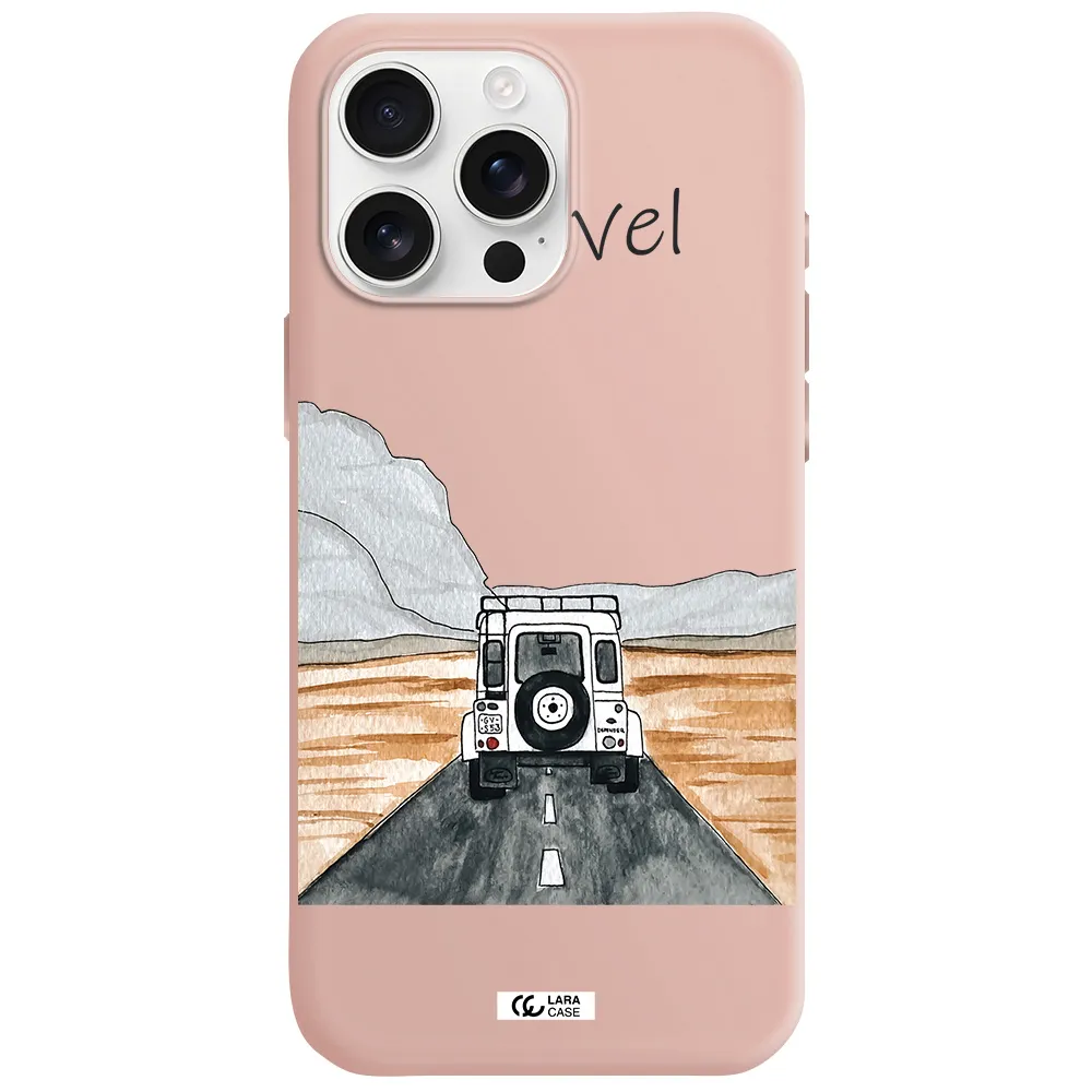 Off-Road Travel Apple Iphone 16 Pro Max Silicone Pastel Pink Case