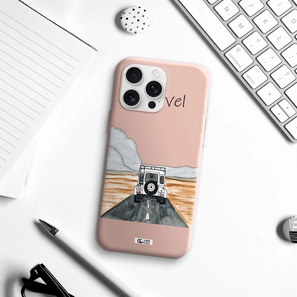 Off-Road Travel Apple Iphone 16 Pro Max Silicone Pastel Pink Case