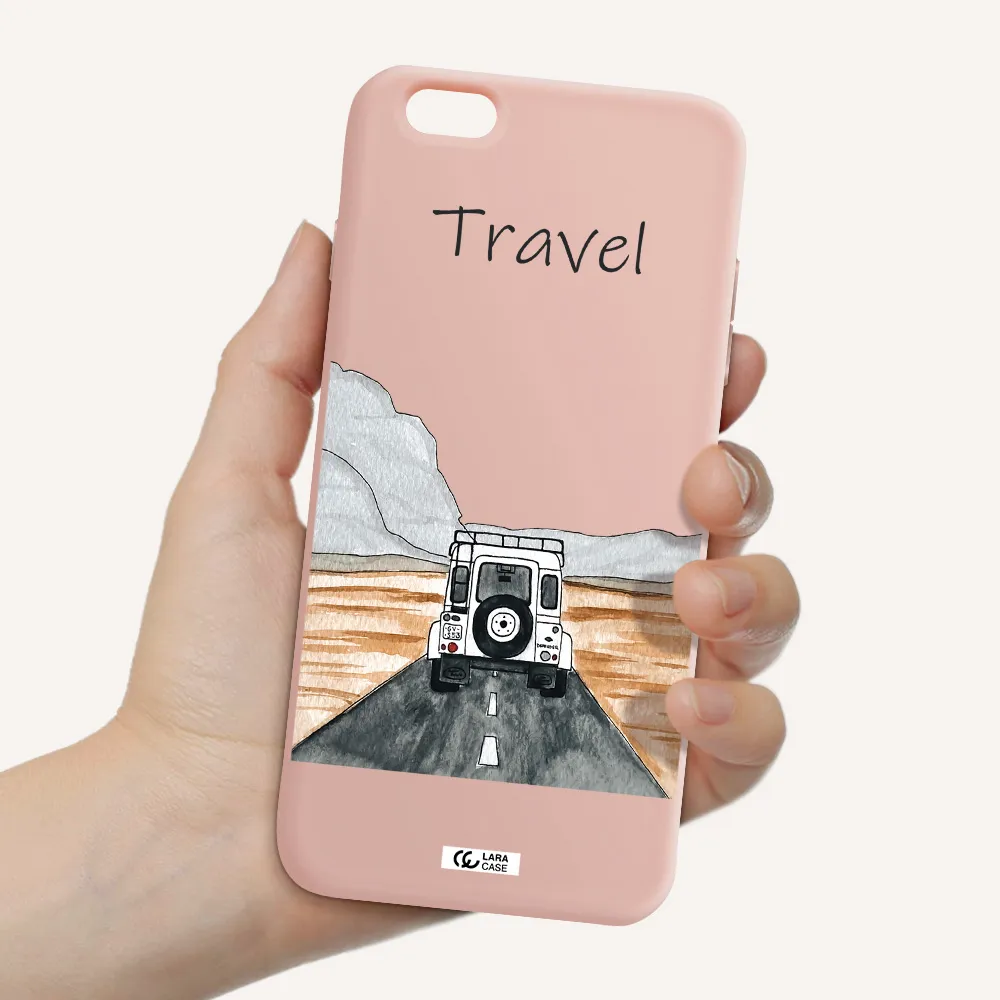 Off-Road Travel Apple iPhone 6 plus Silicone pastel pink Case