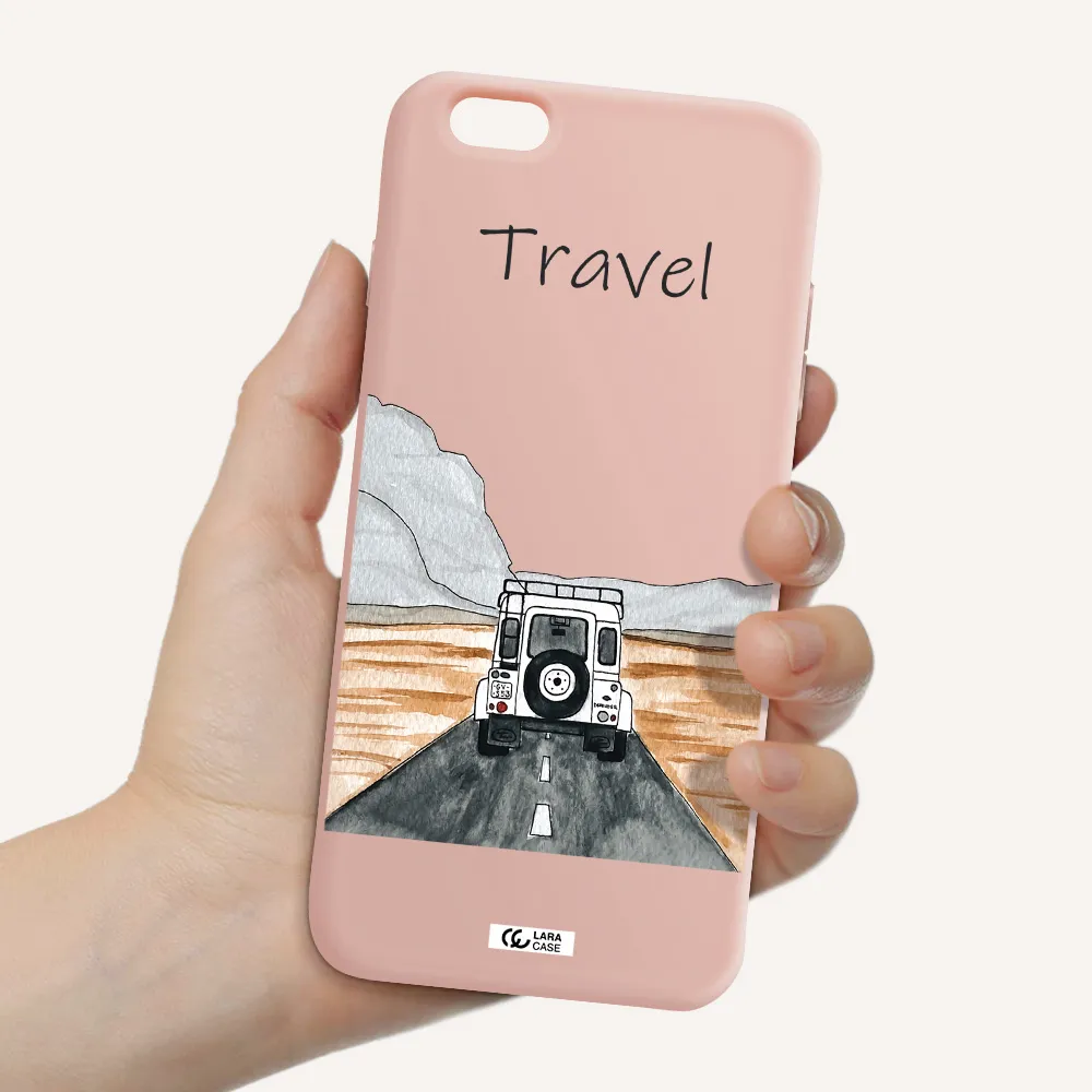 Off-Road Travel Apple iPhone 6 s plus Silicone pastel pink Case