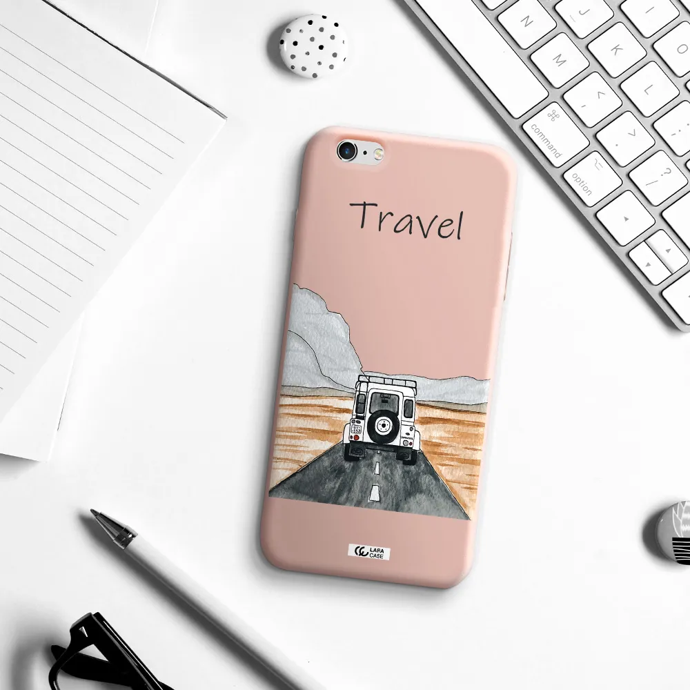 Off-Road Travel Apple iPhone 6 s plus Silicone pastel pink Case
