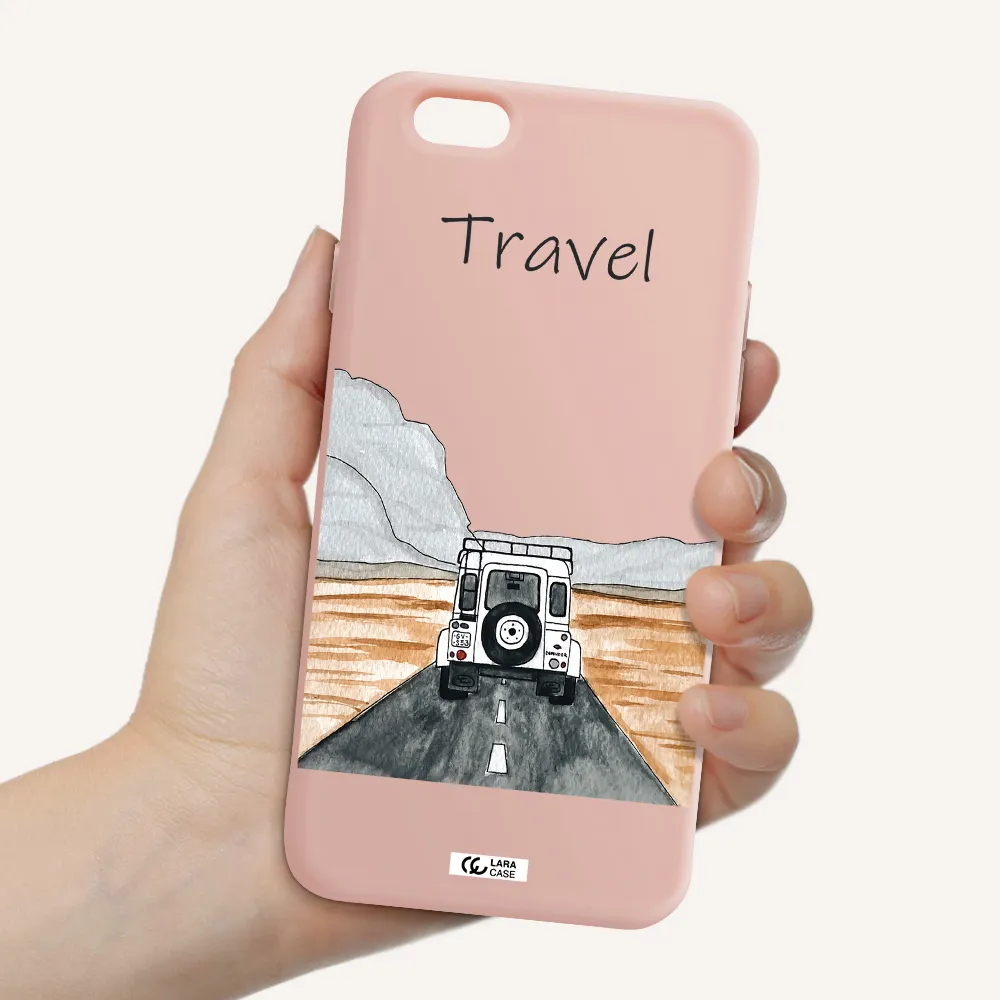 Off-Road Travel Apple iPhone 6 Silicone pastel pink Case