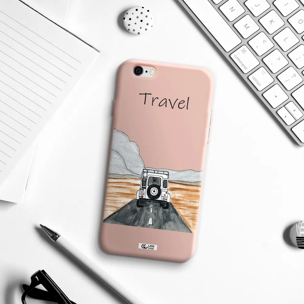 Off-Road Travel Apple iPhone 6 Silicone pastel pink Case