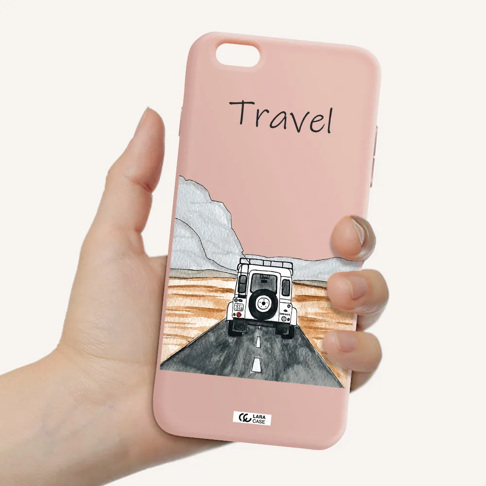 Off-Road Travel Apple iPhone 6S Silicone pastel pink Case