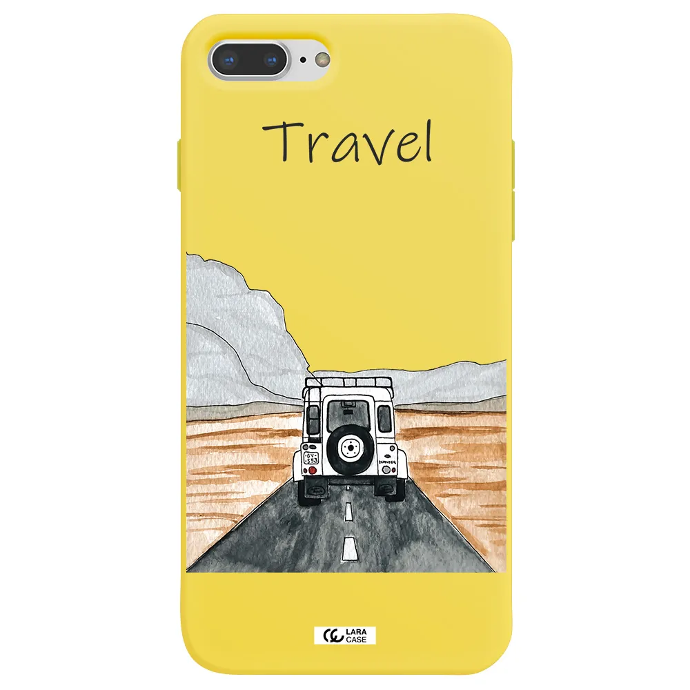 Off-Road Travel Apple iPhone 8 plus Silicone canary yellow Case