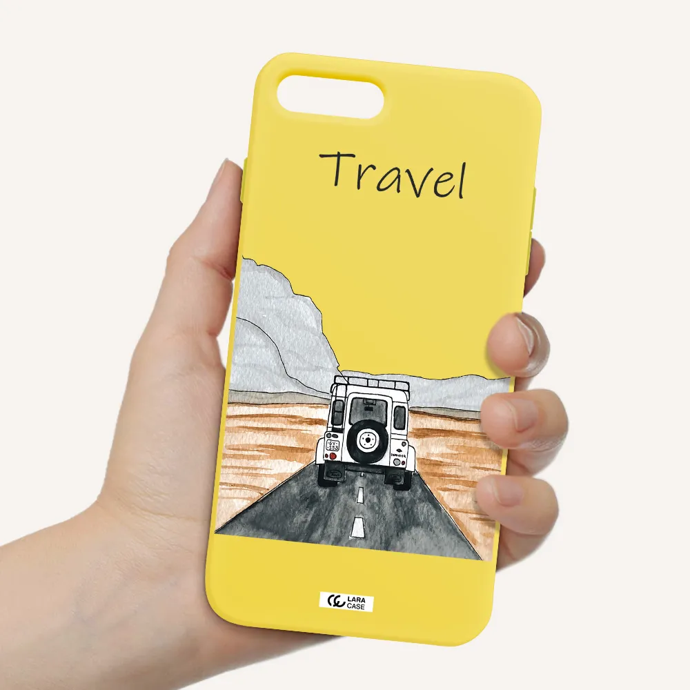 Off-Road Travel Apple iPhone 8 plus Silicone canary yellow Case