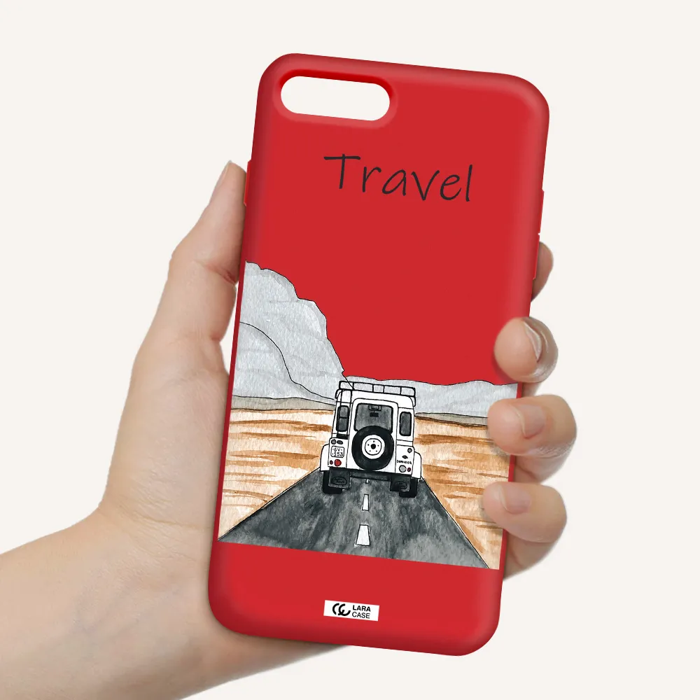 Off-Road Travel Apple iPhone 8 plus Silicone Imperial Red Case