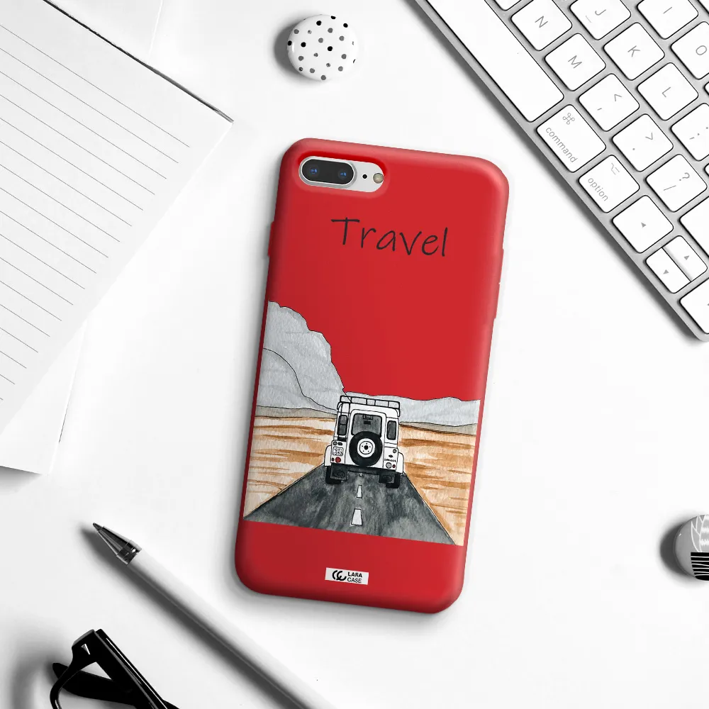 Off-Road Travel Apple iPhone 8 plus Silicone Imperial Red Case