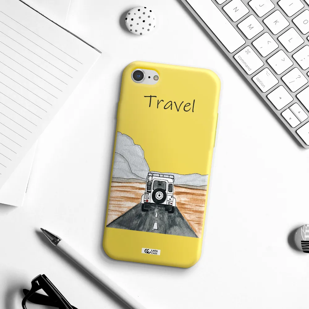 Off-Road Travel Apple iPhone 8 Silicone canary yellow Case
