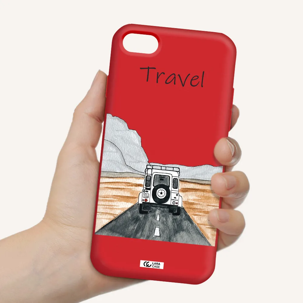 Off-Road Travel Apple iPhone 8 Silicone Imperial Red Case