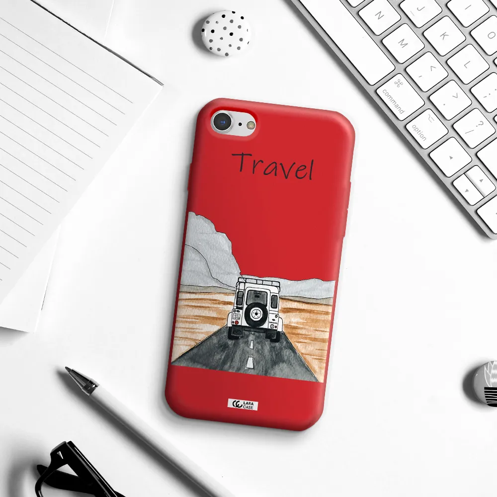 Off-Road Travel Apple iPhone 8 Silicone Imperial Red Case