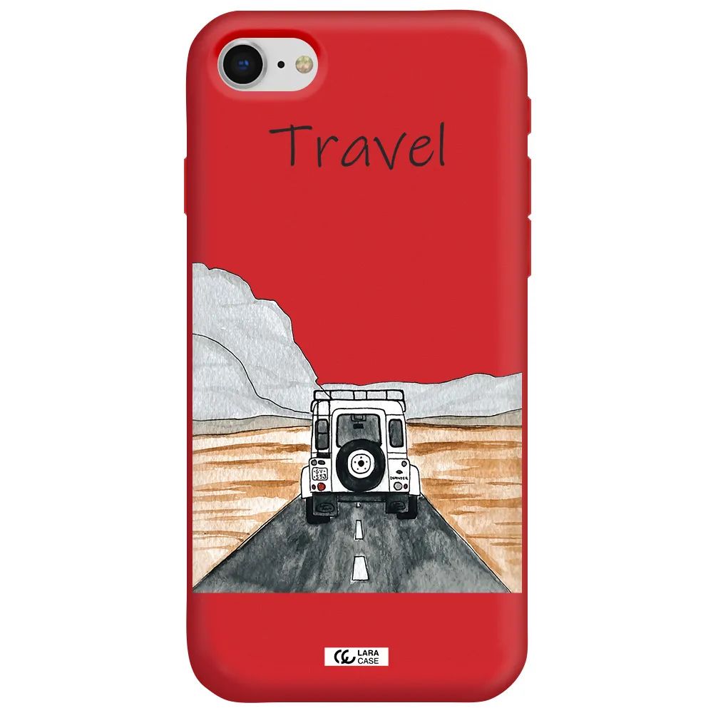 Off-Road Travel Apple iPhone se 2020 Silicone Imperial Red Case