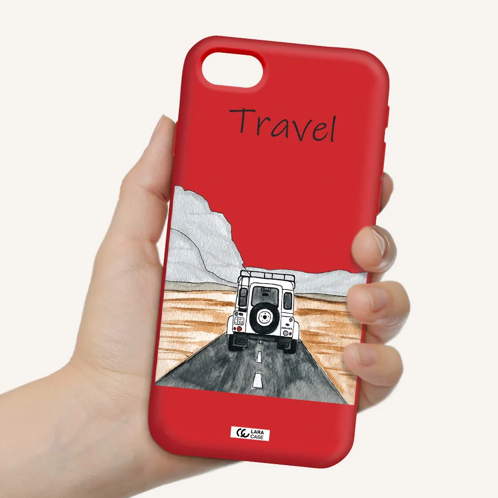 Off-Road Travel Apple iPhone se 2020 Silicone Imperial Red Case