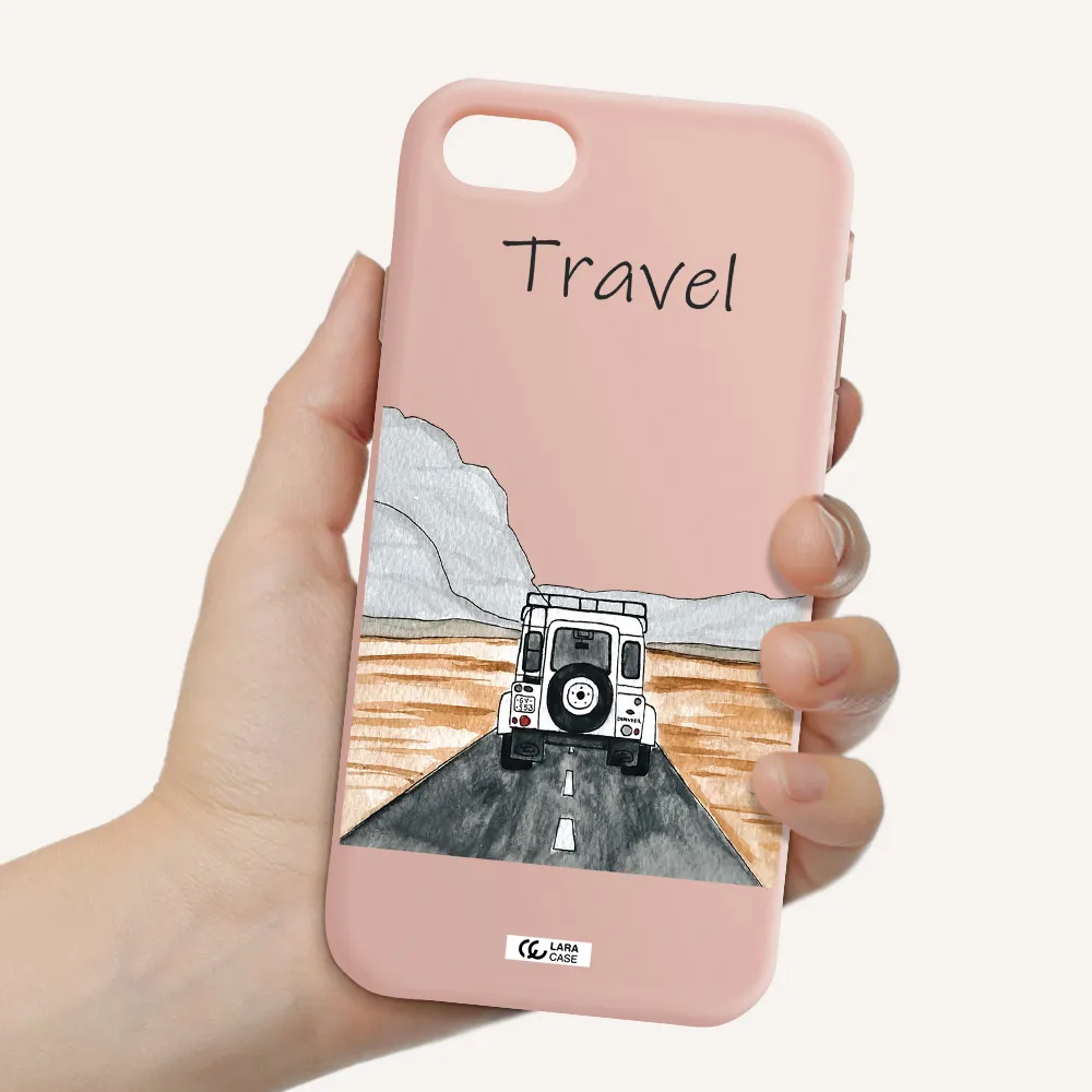 Off-Road Travel Apple iPhone se 2020 Silicone pastel pink Case