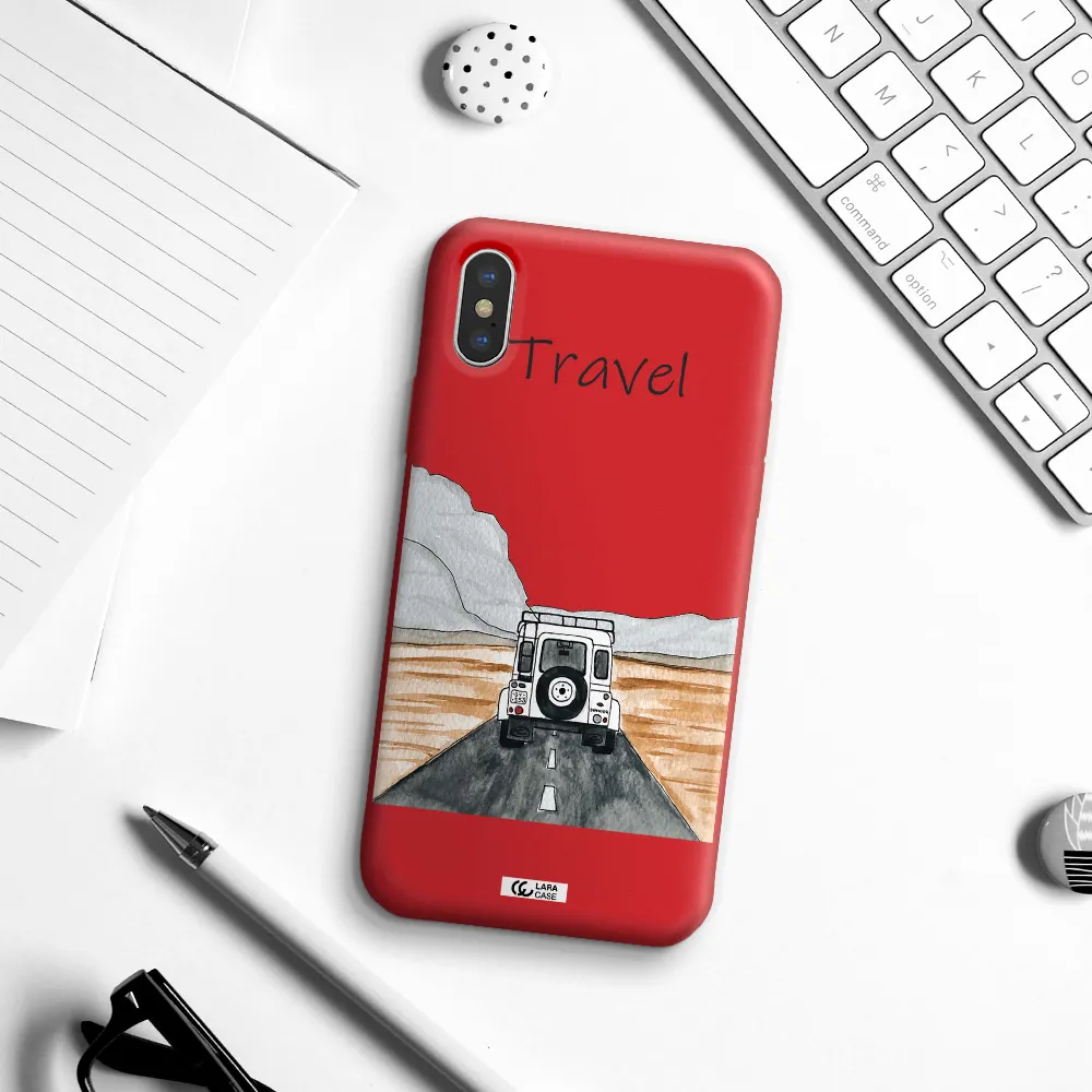 Off-Road Travel Apple iPhone X Silicone Imperial Red Case