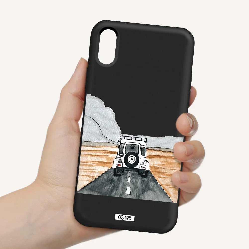 Off-Road Travel Apple iPhone XS Silicone black Case