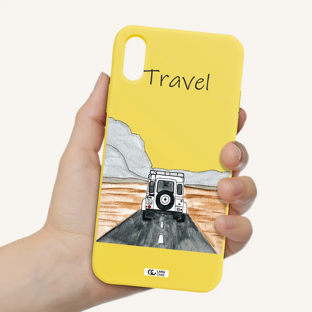 Off-Road Travel Apple iPhone XS Silicone canary yellow Case