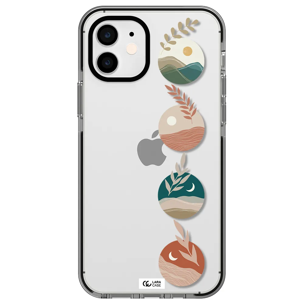 Natural Landscape Apple iPhone 11 impact black border Case