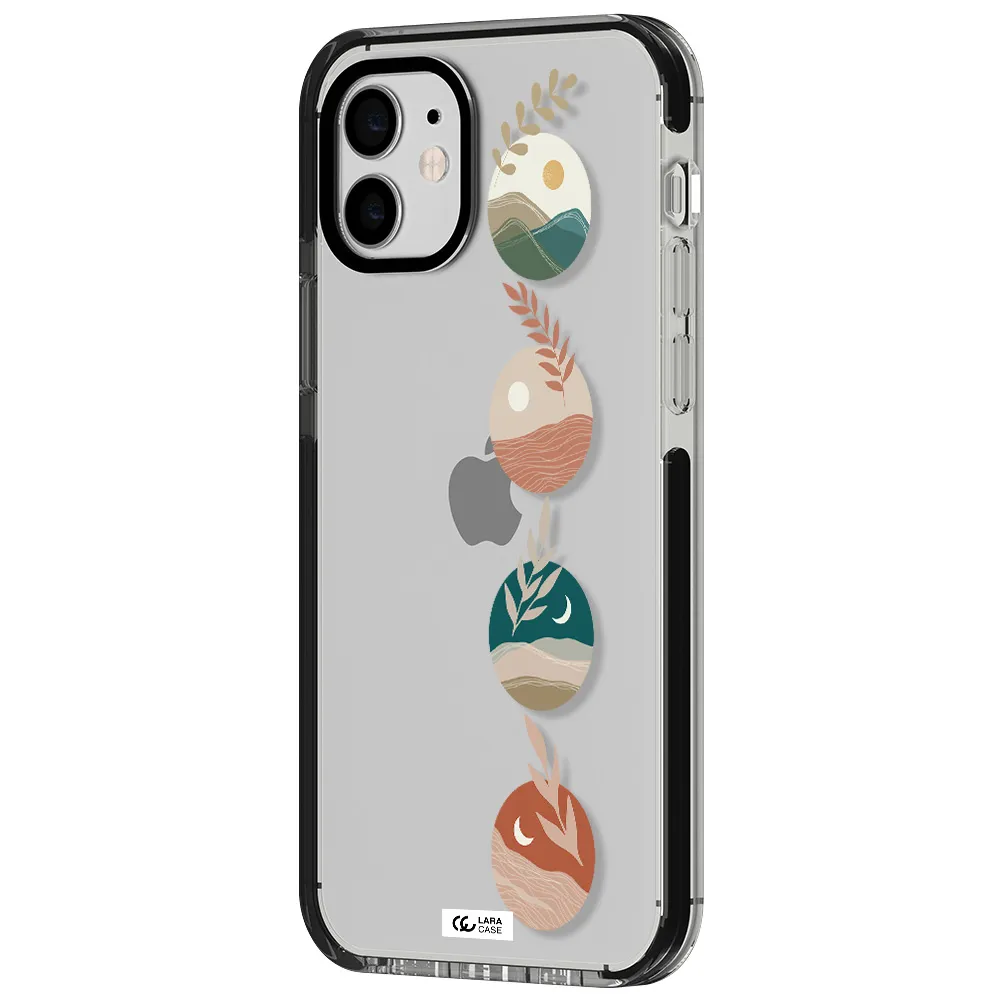 Natural Landscape Apple iPhone 11 impact black border Case
