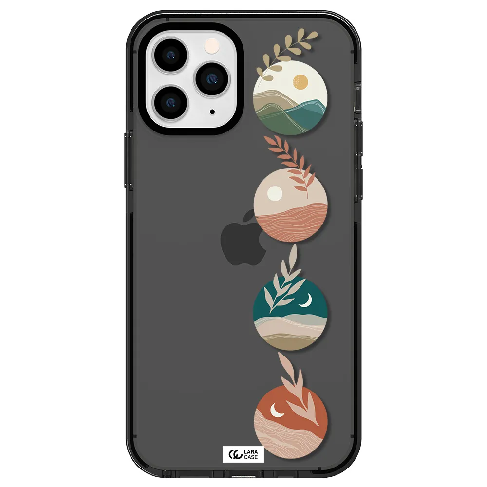 Natural Landscape Apple iPhone 11 pro impact Smoke Black Case