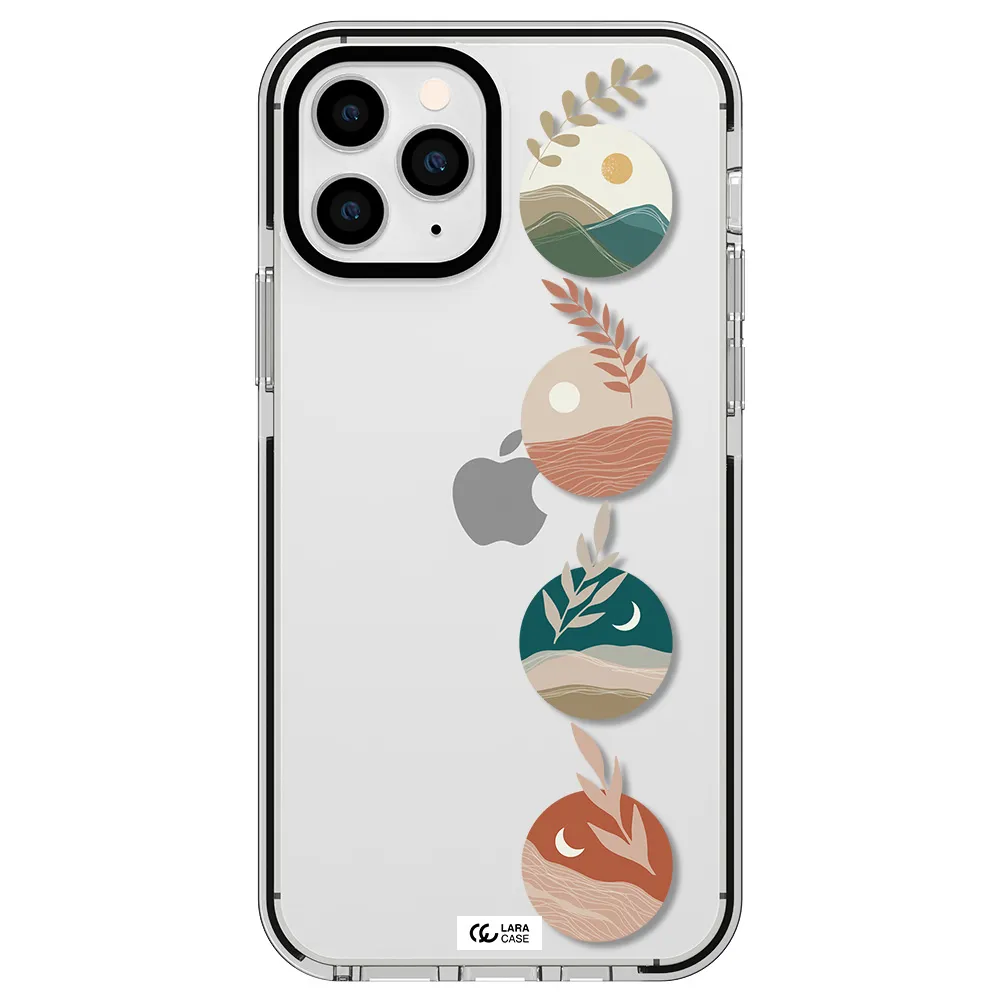 Natural Landscape Apple iPhone 11 pro max impact black border Case