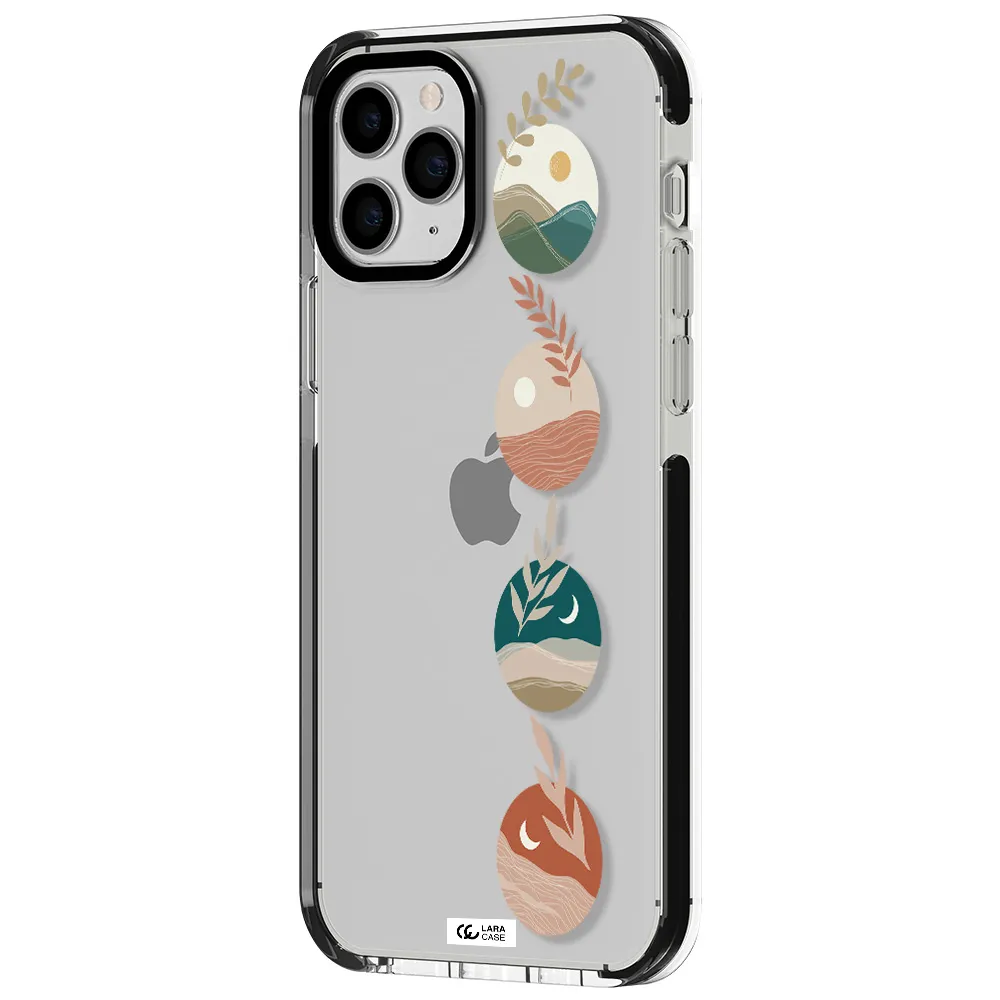 Natural Landscape Apple iPhone 11 pro max impact black border Case