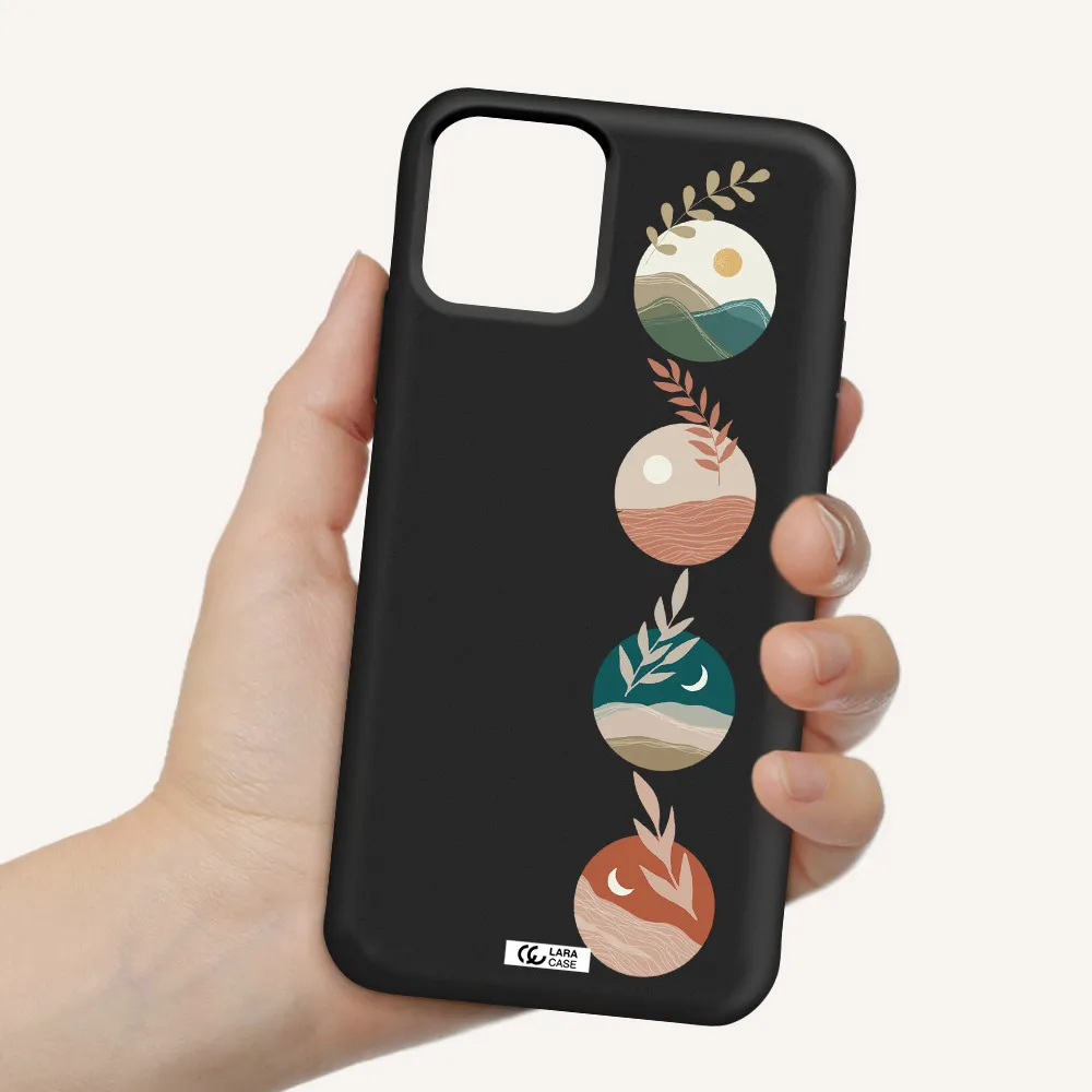 Natural Landscape Apple iPhone 11 pro max Silicone black Case