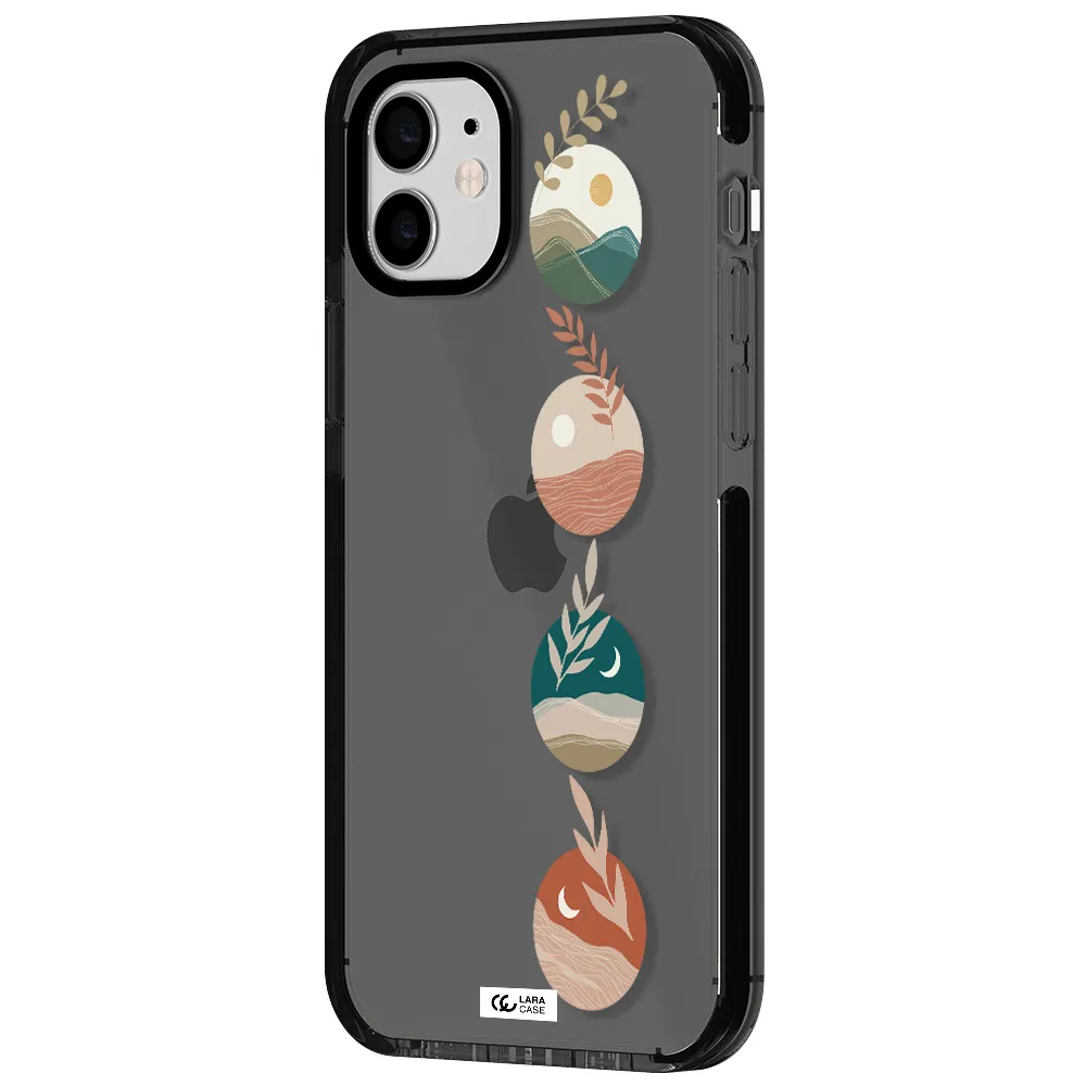 Natural Landscape Apple iPhone 12 impact Smoke Black Case