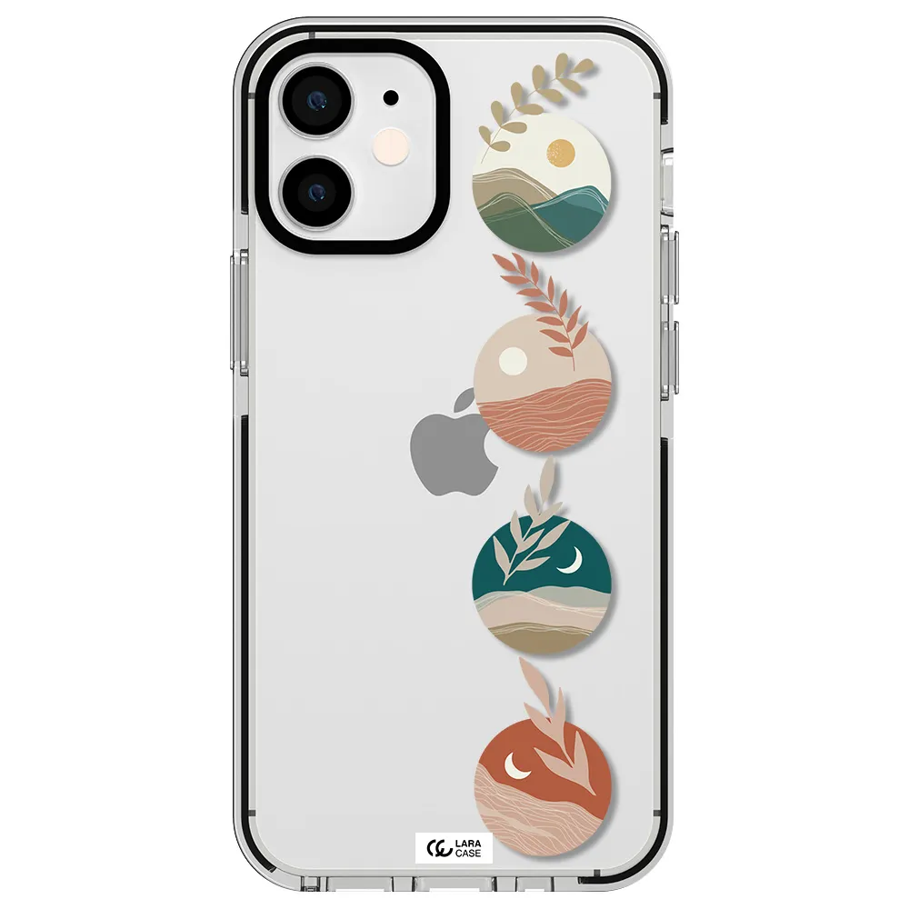 Natural Landscape Apple iPhone 12 mini impact black border Case