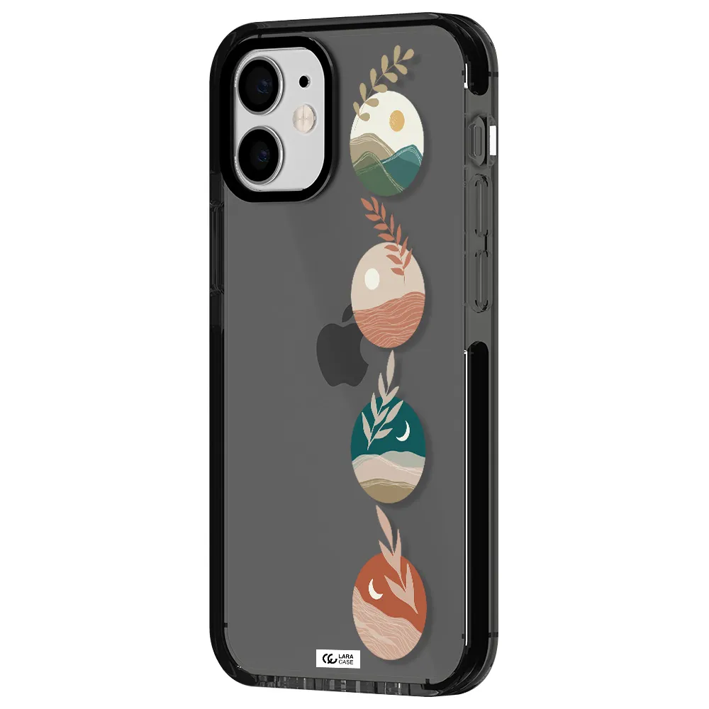 Natural Landscape Apple iPhone 12 mini impact Smoke Black Case