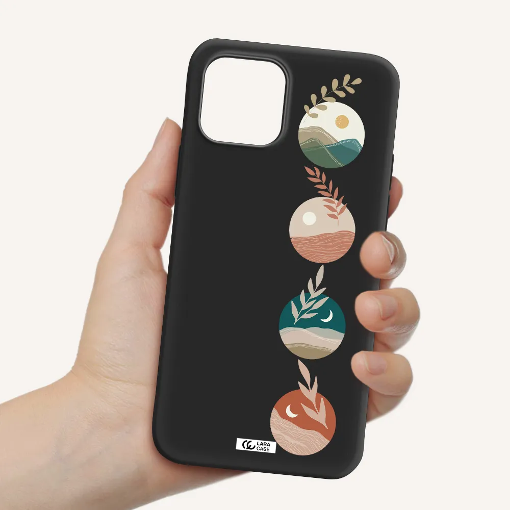 Natural Landscape Apple iPhone 12 mini Silicone black Case