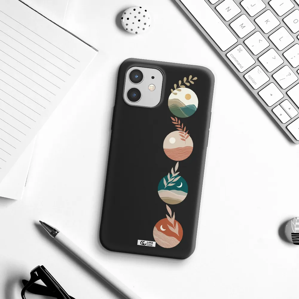 Natural Landscape Apple iPhone 12 mini Silicone black Case