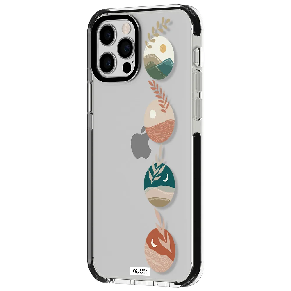 Natural Landscape Apple iPhone 12 pro impact black border Case