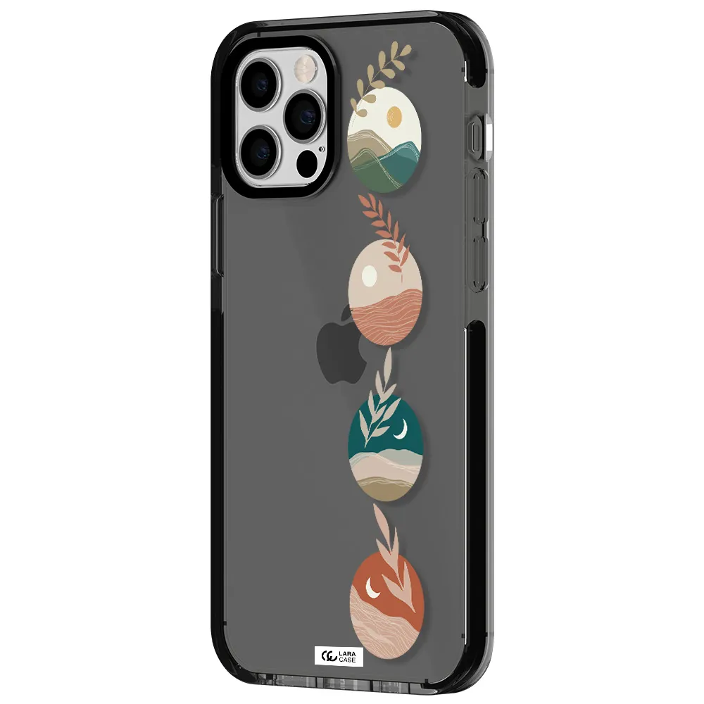 Natural Landscape Apple iPhone 12 pro impact Smoke Black Case